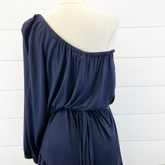 Marc Jacobs Womens Dress XS One Shoulder Navy Modal Rayon Softcore Balletcore - Picture 5 of 10